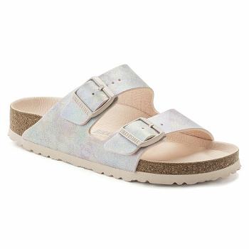 Arizona Birkenstock Vegan Micro Fiber Damske Strieborne | SK 4OKI